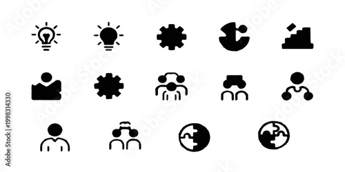 Set of vector cartoon animal icons featuring a panda bear dog and cat with a soccer ball and heart pattern for children