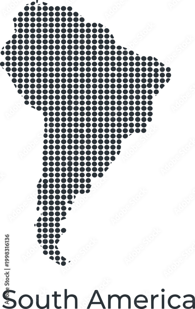 Fototapeta premium Map of South America