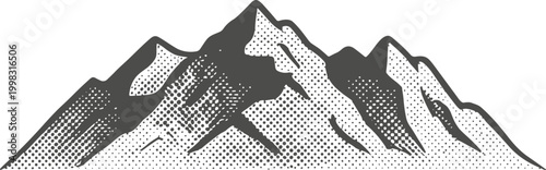 Mountain peaks illustration
