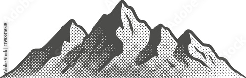 Mountain peaks illustration