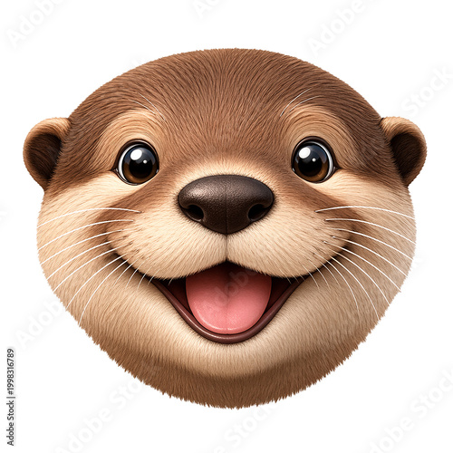 A cute brown teddy bear cub character designed as a furry toy mascot with a funny smile in a vector art cartoon illustration style