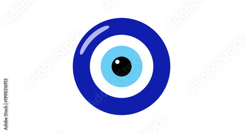 Evil Eye Talisman Graphic Illustration with Copy Space