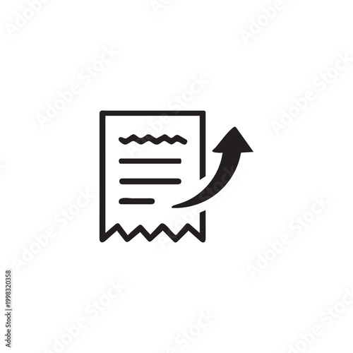 Receipt with Up Arrow  Rising bills  cost of living 
