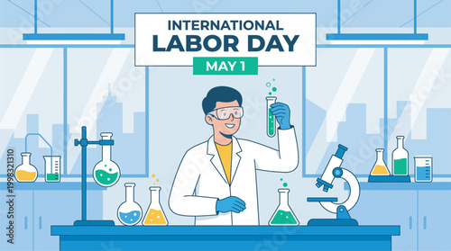 Scientist working in laboratory research environment