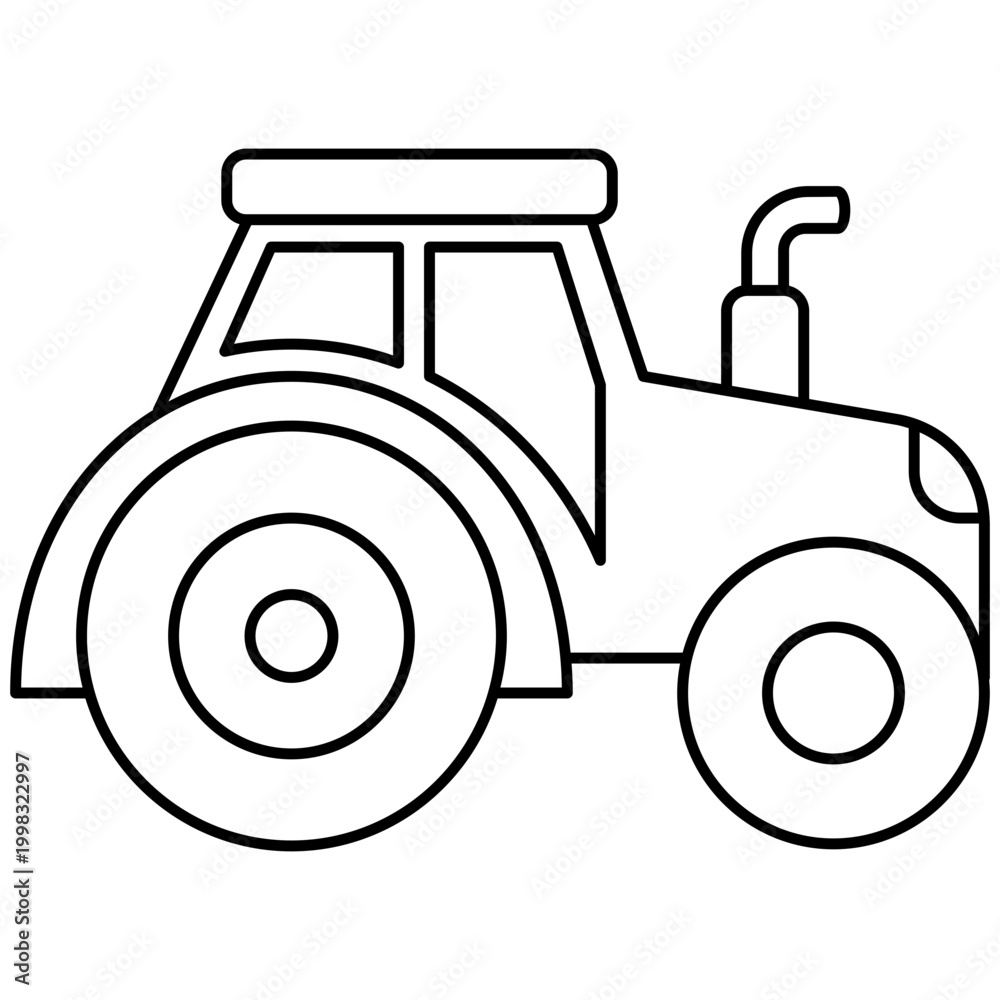 Obraz premium tractor vector icon