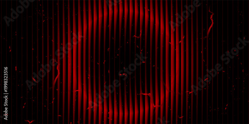 Red and Gold Fractal Ripple Abstract