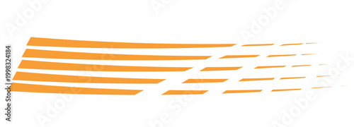 Líneas horizontales de color naranja con efecto de velocidad y rastro dinámico