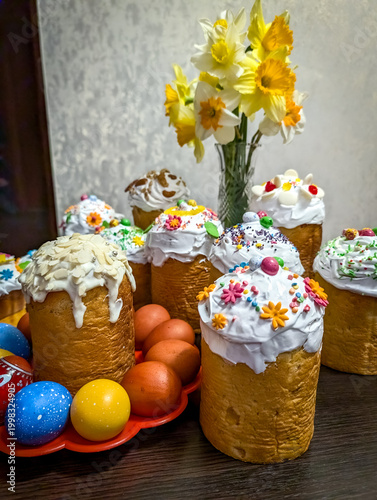 Orthodox Easter celebration food set