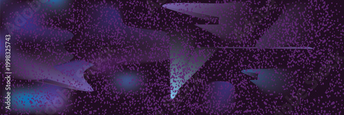 Vector cosmic watercolor illustration. Colorful space background with stars