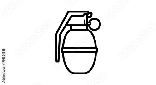 Grenade with safety pin and lever.