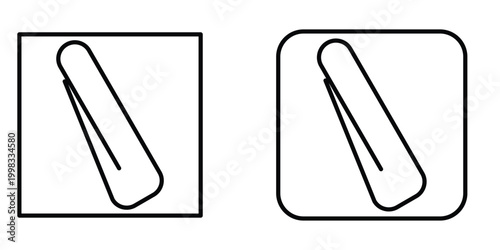 black Paper clip icon vector set. Paper clip illustration sign collection. Clip symbol or logo, white background ,EPS10