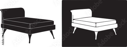 Chaise lounge in modern design furniture for relaxation and comfort interior decor.