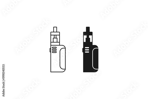 solid and outline vape device icons