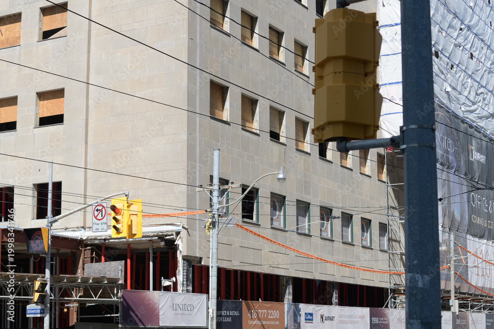 Obraz premium exterior with signs of The United Bldg Condos located at 481 University Av, Toronto