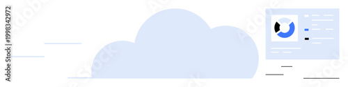 Cloud computing concept. Cloud computing for data management, analytics, and storage efficiency. Cloud computing enhancing digital tools for business transformation, technology, IT, innovation