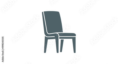 Elegant Dining Chair Isolated on White Background