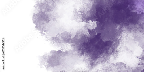 Foto Abstract watercolor splash background with purple and white hues for artistic de