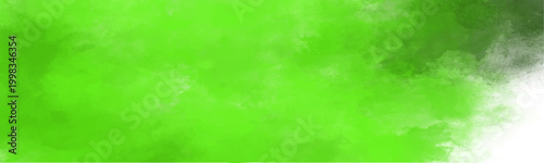 Bright green watercolor texture background with soft organic brush strokes and white space for versatile design applications and fresh themes