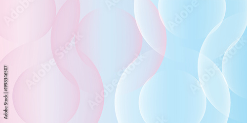 Abstract Soft Blue and Pink Gradient Background with Transparent Overlapping Circles