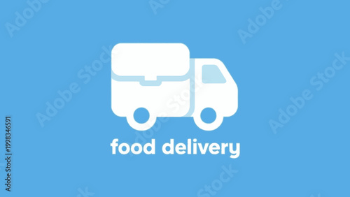 Food delivery courier riding bicycle flat vector illustration