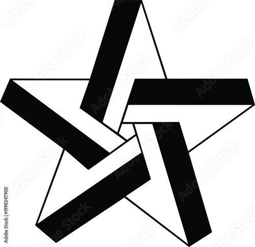 Modern geometric star icon