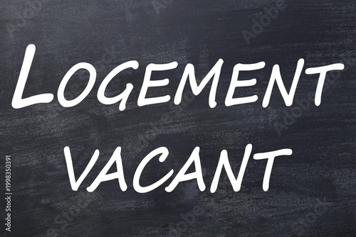 Logement vacant tableau noir 