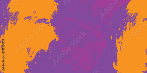 Vibrant purple and orange abstract background with artistic brush strokes and colorful texture for creative projects