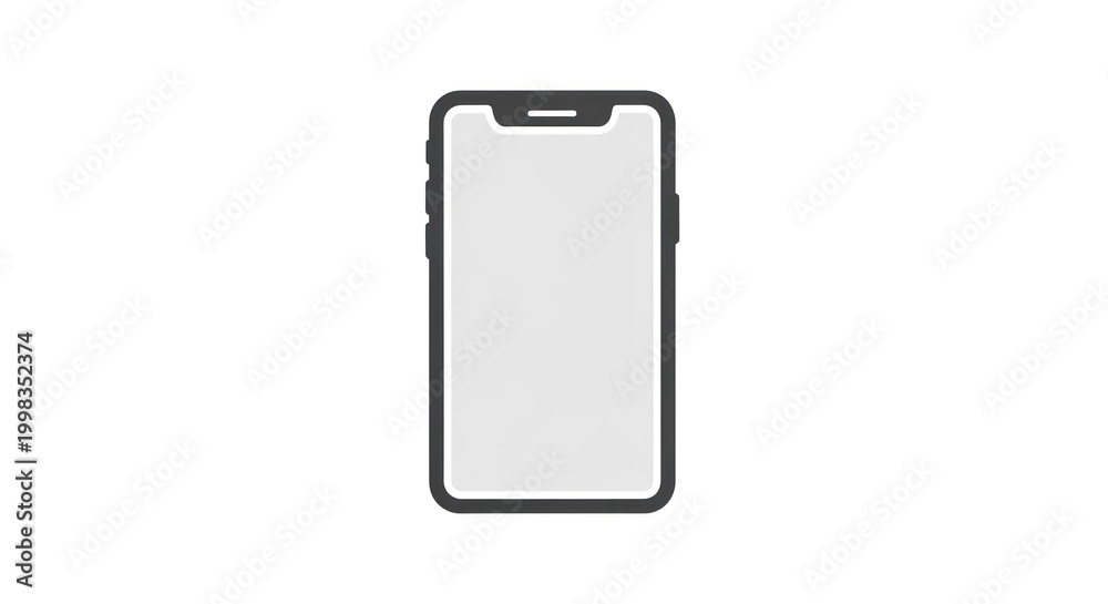 Naklejka premium A sleek smartphone device on a clean background