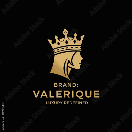 Golden crown on a head.