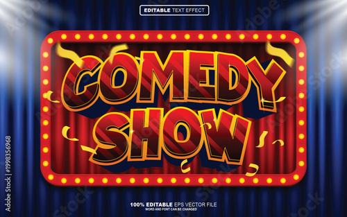 Comedy Show 3D editable text effect