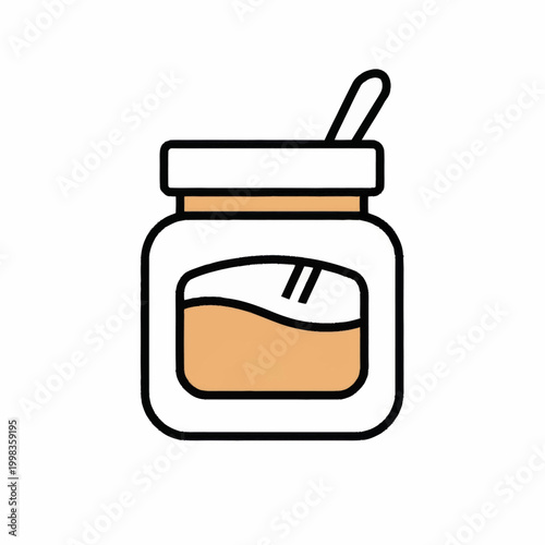 Illustration of a jam jar.
