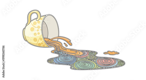 Spilled Tea from a Cup.