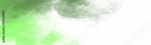 Vibrant green and light green watercolor splashes and stains on a white background abstract artistic texture for design and branding