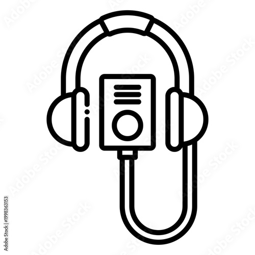 Museum Audio Guide Headphones Icon