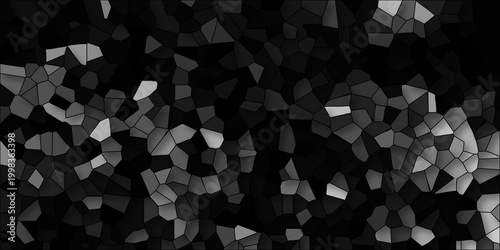 Dark Abstract Mosaic Pattern with Irregular Polygonal Shapes and Contrasting Light and Shadow Tones background