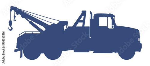 outline of a tow truck drawing, set against a white backdrop