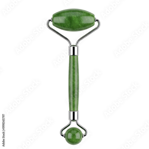 Green jade facial roller