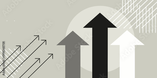 ascending arrows in minimalist design high quality professional