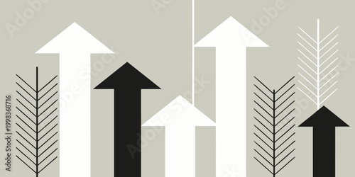 ascending arrows visualization with upward direction high quality