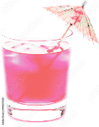Drink comic print vector and pop art cocktail for graphic design retro halftone
