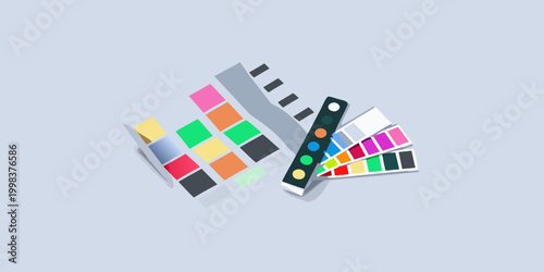 color swatch set with vibrant hues and gradients