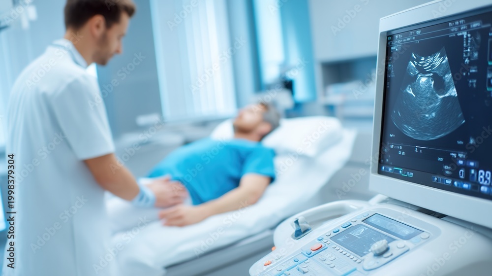 Obraz premium Liver cancer is a serious hepatic malignancy that damages essential liver function. It leads to typical symptoms including jaundice, abdominal pain, physical fatigue, 