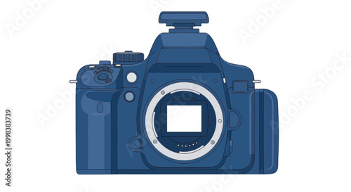 Digital Camera Silhouette, DSLR Camera Outline, Photography Equipment