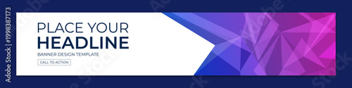 Modern Abstract Banner Design with Purple Gradient Shapes for Digital Marketing and Corporate Branding