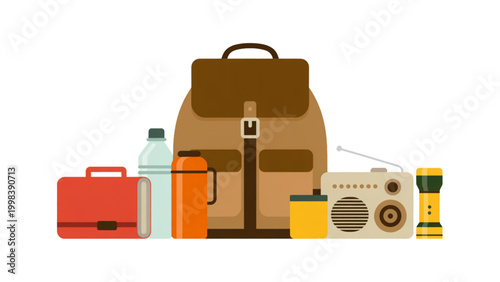 Lunch bag with food and drinks