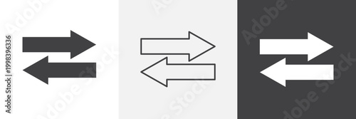 Canvas Print Transfer arrows icon element for design projects and web designs