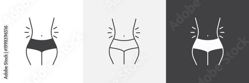 Weight loss icon element for design projects and web designs