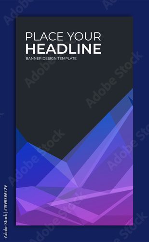 Abstract Banner with Gradient Geometric Shapes for Mobile Marketing and Business Branding