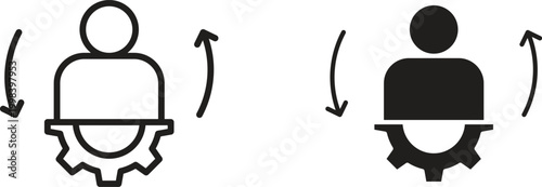 Adaptation icon for social media, app, and web design. Vector illustration.