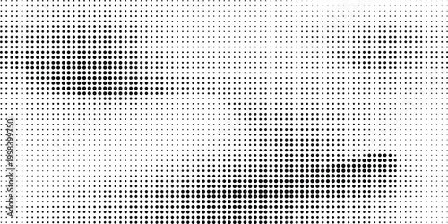 Abstract Dot Matrix Gradient Halftone Stylish Monochrome Vector Design 